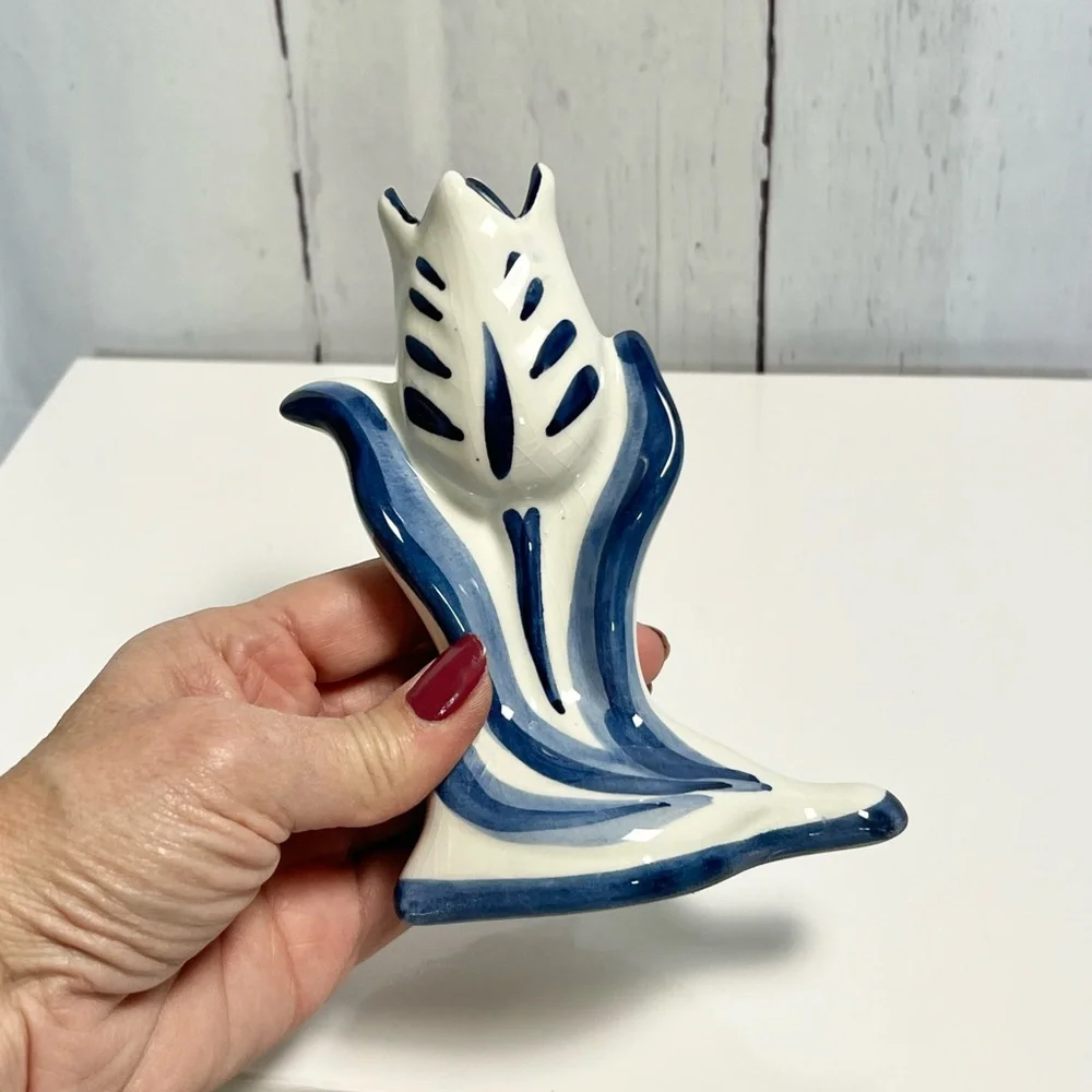 Vintage Royal Delft Blue Holland Bud Vase – Hand-Painted Tulip Shaped  Vase
